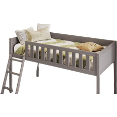 Grey mid sleeper bed Flair Bea Shorty Midsleeper Cabin Bed 32.3x72.7"