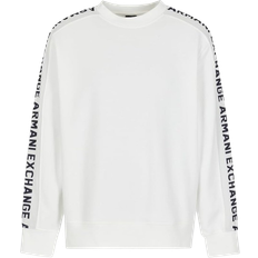 Armani Exchange Men - White Clothing Armani Exchange Men's Long Sleeve Logo Tape Fleece Sweatshirt - White