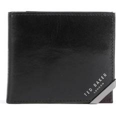 Leather Wallets & Key Holders Ted Baker Metal Corner Bifold Coin Wallet - Black