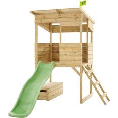 TP Toys Treetops Wooden Tower Playhouse with Toy Box & Slide