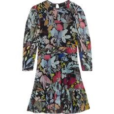 Round Dresses Ted Baker Payslyy Floral Print Mesh Mini Dress - Multicolor