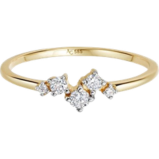 Transparent Rings Astley Clarke Cluster Promise Ring - Gold/Diamonds