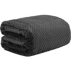 Dreamscene Luxury Waffle Blankets Black (150x125cm)