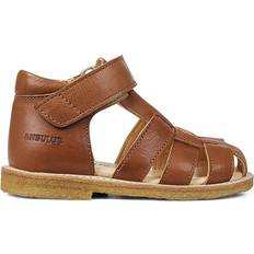 Angulus Learn-To-Walk Sandals with Velcro - Cognac