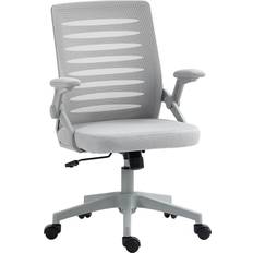 White Chairs Vinsetto Mesh Swivel Task Grey Office Chair 100cm