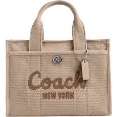 Laptop/Tablet Compartment Totes & Shopping Bags Coach Cargo Tote Bag 26 - Silver/Dark Natural