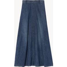 Nili Lotan Astrid Denim Skirt in Blue. 26, 27