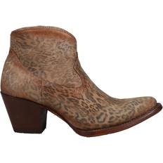 Corral Boots Cheetah Suede Pointed Toe Cowboy Booties