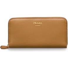 Prada Brown Logo-embossed Large Leather Wallet 1