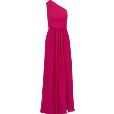 Adrianna Papell One shoulder Long Gown - Bright Magenta