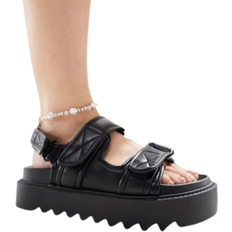 ASOS DESIGN Forecast Sporty Dad Sandals - Black