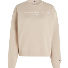 Tommy Hilfiger Logo Crew Neck Sweatshirt - Beige