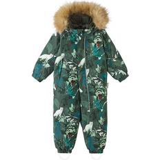 Fake fur Overalls Reima Waterproof Reimatec Snowsuit Lappi - Thyme Green (5100129C-8515)