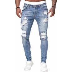 Men - Viscose Trousers & Shorts Shein Manfinity LEGND Men Ripped Skinny Jeans