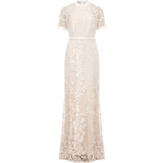 Round Dresses Phase Eight Poppy Embroidered Wedding Dress - Pearl