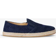 Brunello Cucinelli Suede Woven Espadrilles blue