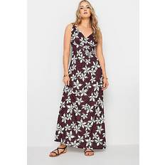 Florals - Pleats Dresses LTS tall women's floral print maxi dress