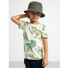 Lindex Kids' Dinosaur Print T-Shirt, Light Dusty Green