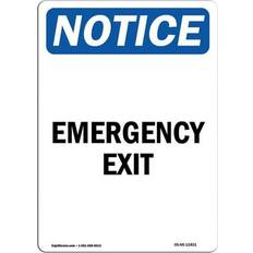 SignMission OS-NS-A-1218-V-11831 12 OSHA Notice Emergency Exit