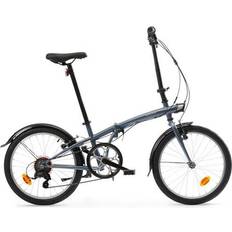 City Bikes B'Twin Folding Bike 20inch Fold 120 Blue/Grey Unisex