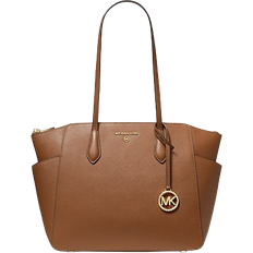 Michael Kors Marilyn Medium Saffiano Leather Tote Bag - Luggage