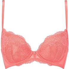 Ann Summers Sexy Lace Planet Padded Plunge Bra - Coral