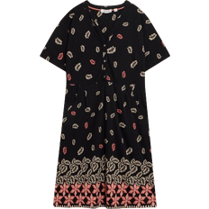 White Stuff Tammy Cotton Printed Jersey Dress - Black