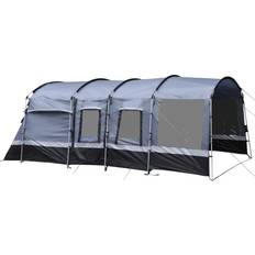 Camping & Outdoor OutSunny 8-Person Camping Tent Tunnel Design with 4 Large Windows