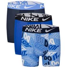 Spandex Boxer Shorts Children's Clothing Nike Dri-Fit Printed Essentials 3-pack - White/University Blue (9N0845-W1W)