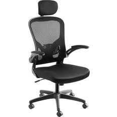 tectake 405323 Black Office Chair 131cm
