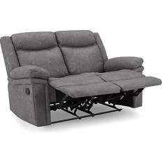 2 Seater - Recliner Sofas HOME DETAIL Small Couch Living Room Grey Sofa 101cm 2 Seater