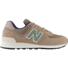 Brown - Women Trainers New Balance 574 - Brown/Royal Blue