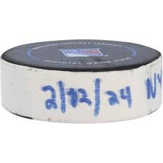 Fanatics Authentic Jimmy Vesey New York Rangers Game-Used Goal Puck vs. Calgary Flames on February 12, 2024