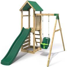 Rebo Adventure Wooden Climbing Frame Swing Set & Slide