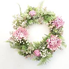Leaf Design Blossom Wreath Pink Artificial Plant