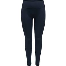 Only Highwaisted Seamless Training Tights - Blue Nights