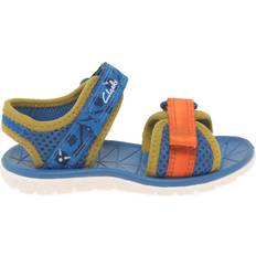 Textile Sandals Clarks Kid's Surfing Tide T First Sandals - Blue Print