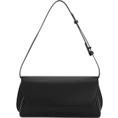 Charles & Keith Cassiopeia Front Flap Shoulder Bag - Black