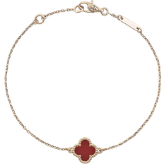 Van Cleef & Arpels Sweet Alhambra Bracelet - Rose Gold/Carnelian