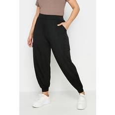 Brown - Women Trousers Yours curve women's plus cargo pocket harem joggers