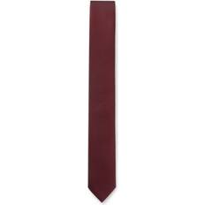 Hugo Boss Red Ties Hugo Boss Men's Micro-Patterned Jacquard Tie Dark Red