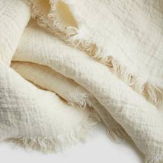 Piglet in Bed Crinkle Throw Blankets Beige (230x200cm)