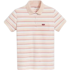 Levi's W32 - Women Clothing Levi's Plo Shirt - Supermarket Stripe Pale Peach/Beige