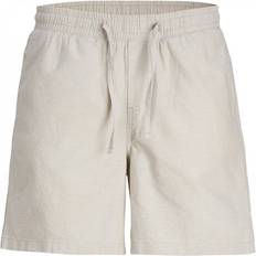 Jack & Jones Plus Size Jaiden Summer Linen Shorts - Crockery