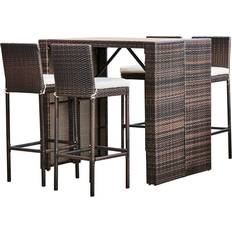 Wood Patio Dining Sets Garden & Outdoor Furniture Teamson Home 5 pcs Patio Dining Set, 1 Table incl. 4 Chairs