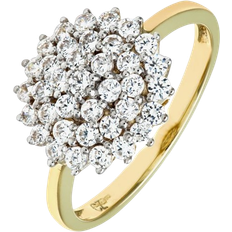 T.H.Baker Cluster Ring - Gold/Crystal