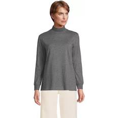 Lands' End Women's Tall Long Sleeve Super T Mockneck Top