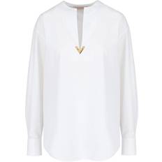 Gold - Women Blouses Valentino Logo Top White 40 IT