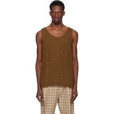 Wales Bonner CMMN SWDN Brown Cray Tank Top BROWN