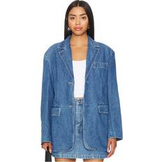 Slim - Women Suits Bardot Abi Denim Oversized Blazer in Blue. L, M, XL, XS